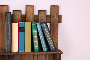 Illustration of Books on a Shelf